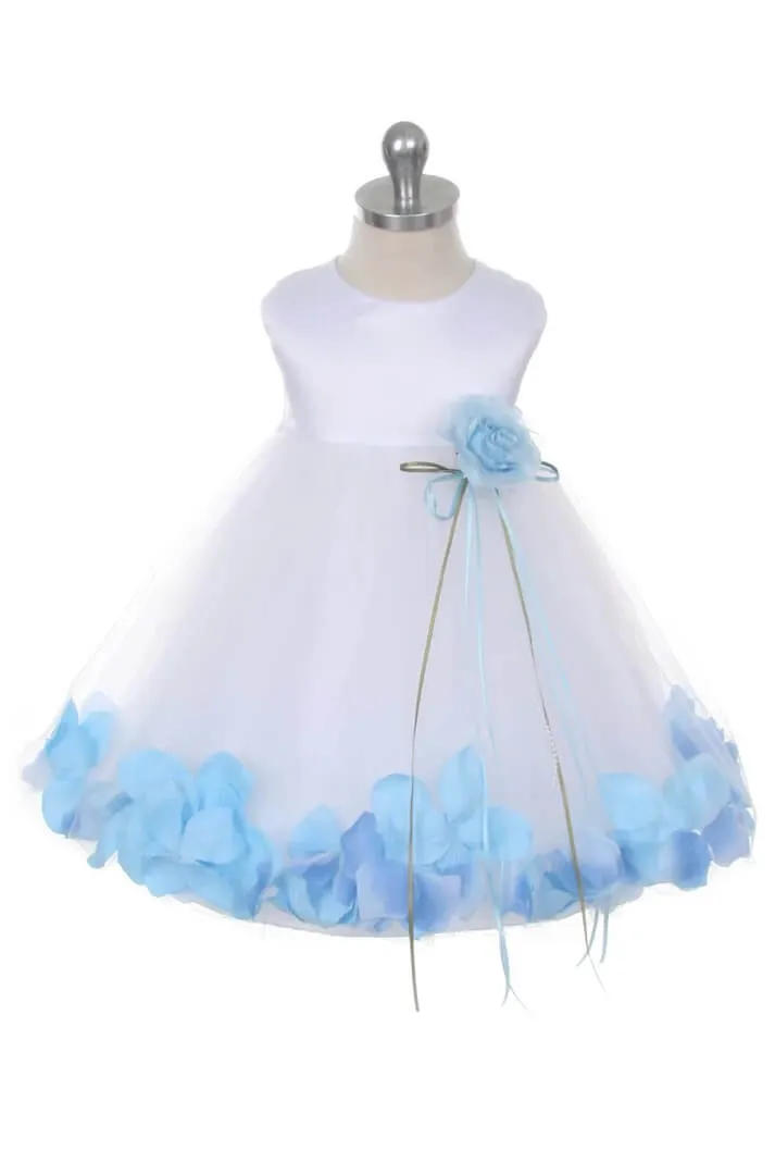 Baby Kenza - Bridal Ivory with Choice of 21 Colour Petals
