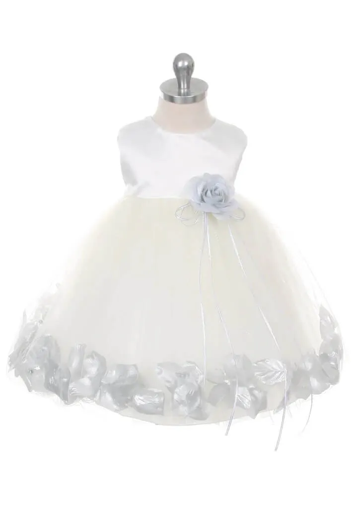 Baby Kenza - Bridal Ivory with Choice of 21 Colour Petals
