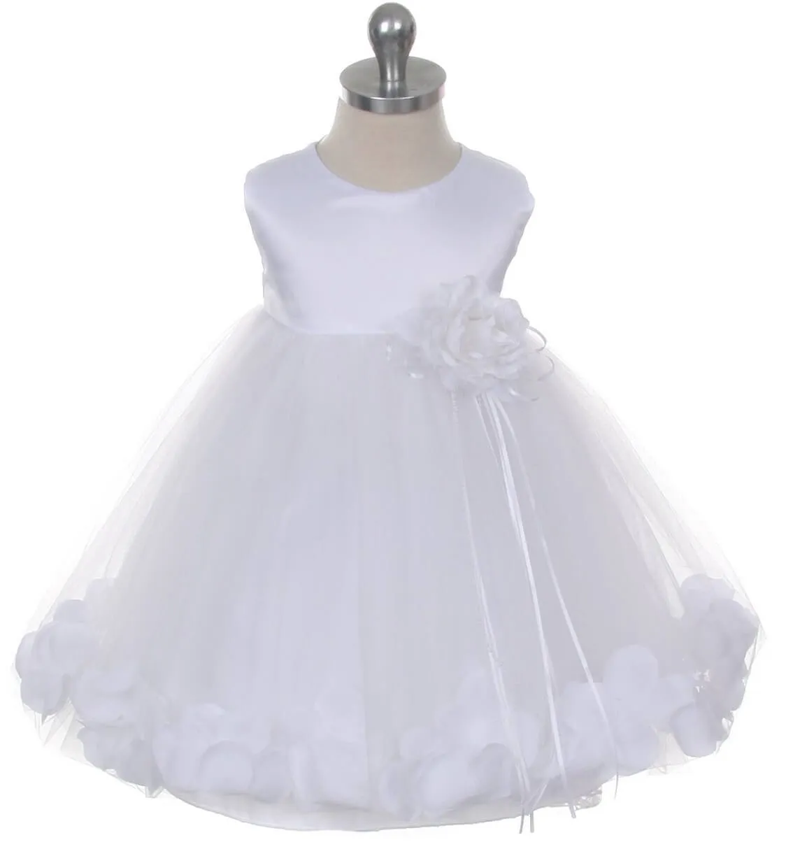 Baby Kenza - Bridal Ivory with Choice of 21 Colour Petals