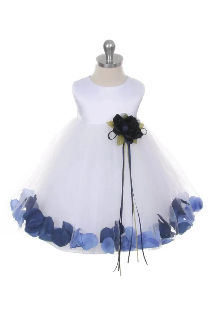Baby Kenza - Bridal Ivory with Choice of 21 Colour Petals