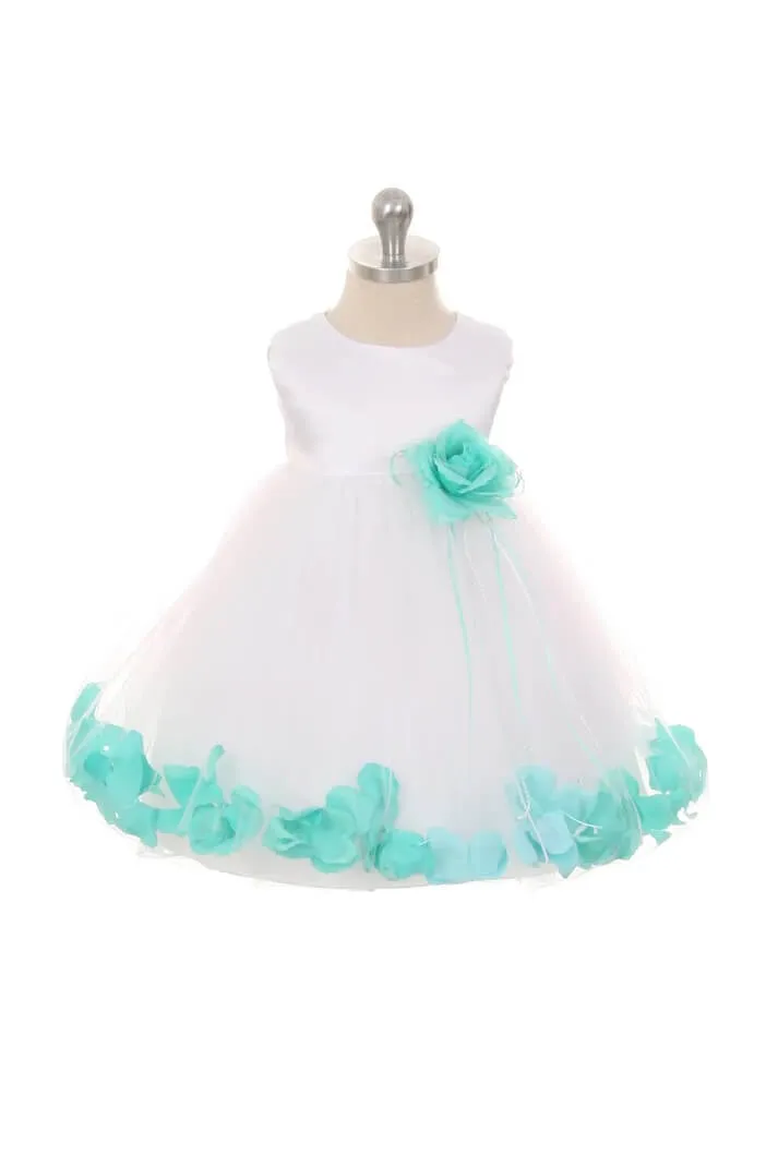 Baby Kenza - Bridal Ivory with Choice of 21 Colour Petals