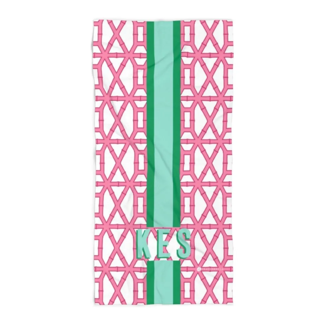 Bamboo Pink Beach Towel