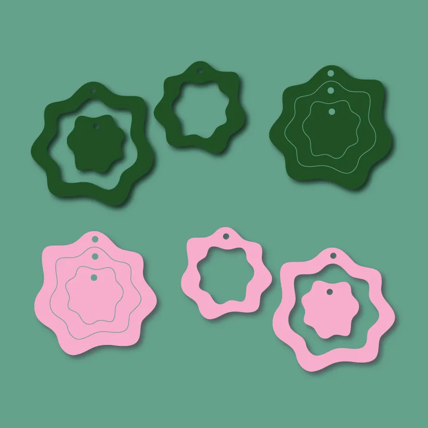 Basics Trio - © Blobs - 4 Pair  - Mixed Colour Set