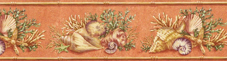 Beach Coral Sea Shell PB58010B Wallpaper Border