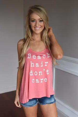 Beach Hair Tank ~ Coral