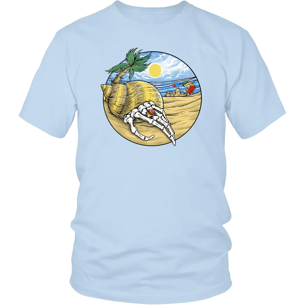 Beach T-shirt, Hermit Crab Shirt, Summertime Gift, Funny Beach Shirt