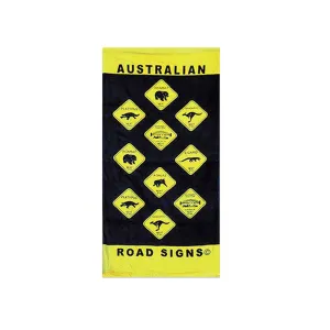 Beach Towel Road Sign