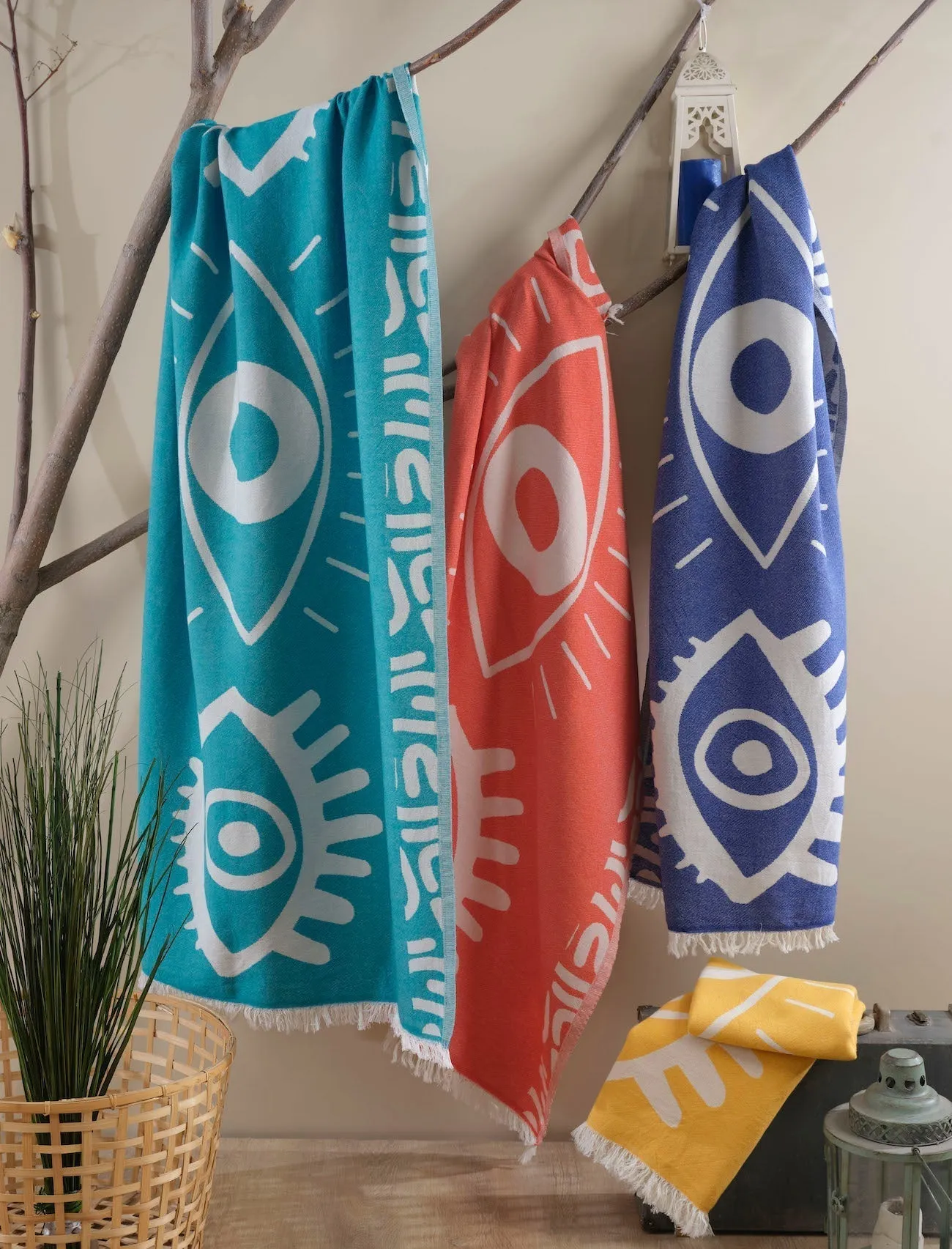 Blue Beach Towel – Celest Jacquard Weave