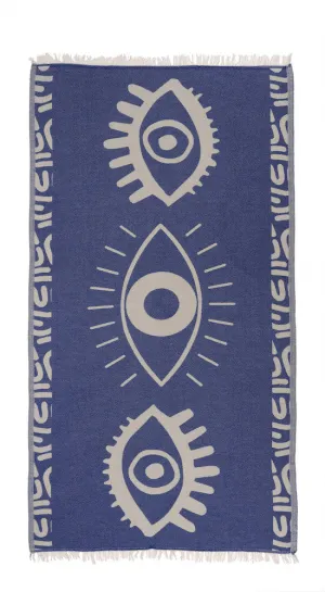 Blue Beach Towel – Celest Jacquard Weave