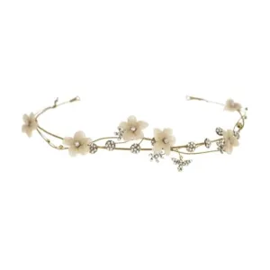 Blush Flower Crown with Dragonflies