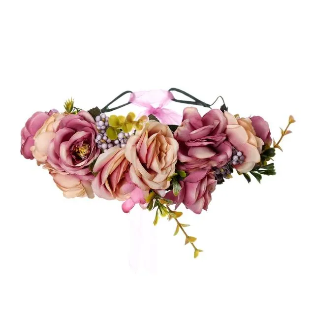 Bohemian Flower Head Band