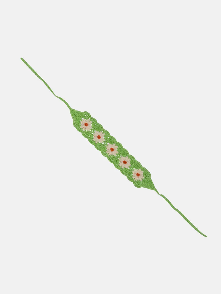 Bohemian New Headband - Green Sunflower