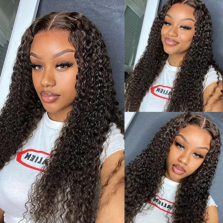 Brazilian Deep Wave 180% Density 13X4 Lace Front Human Hair Wigs For Women