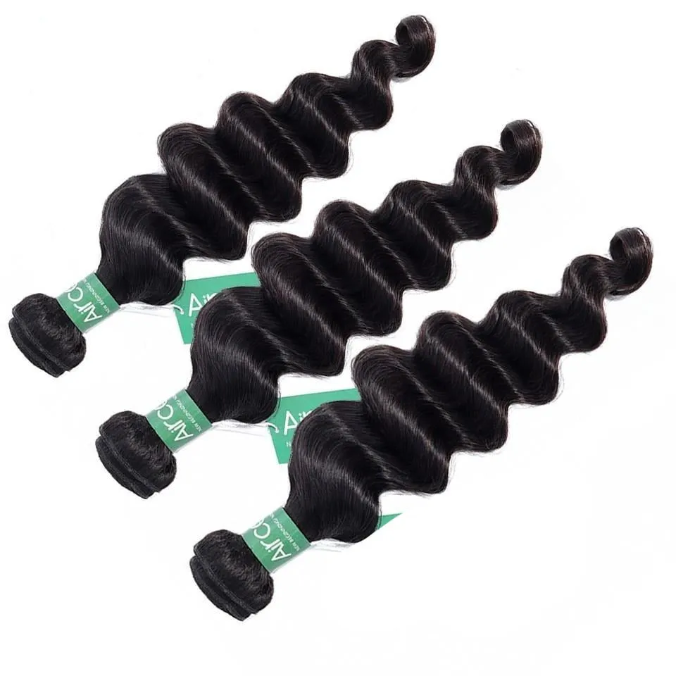 Brazilian Deep Wave Bundles (Natural Color) 3/4 Bundle Packs