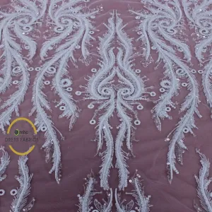Bridal Lace Fabric White 26978 120cm