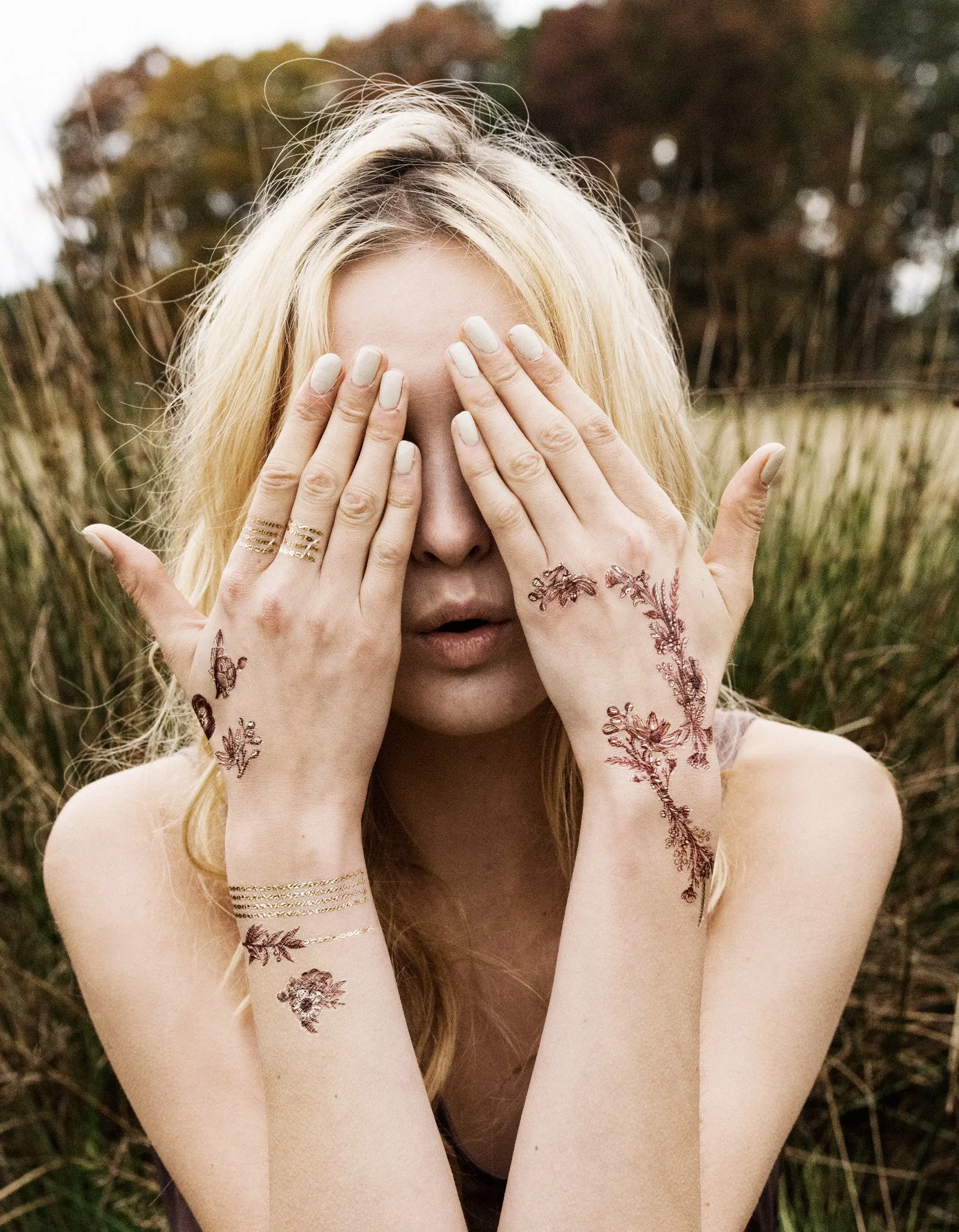 Burgundy Garden Tattoo