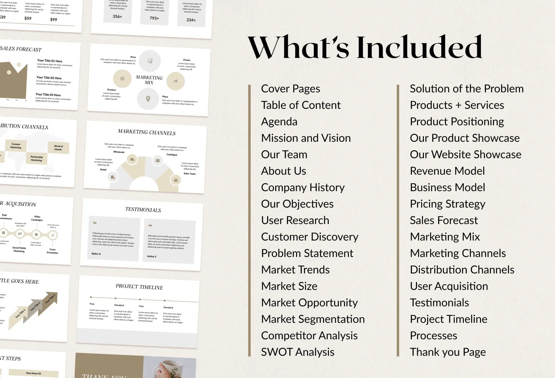 Business Plan Presentation Savannah Collection Fully Editable Canva Template
