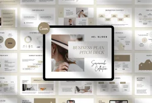 Business Plan Presentation Savannah Collection Fully Editable Canva Template