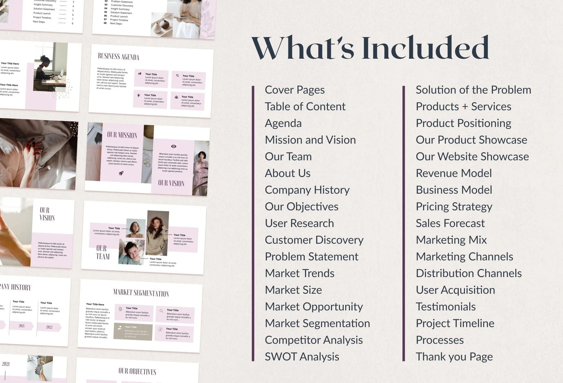 Business Plan Presentation Sienna Collection Fully Editable Canva Template