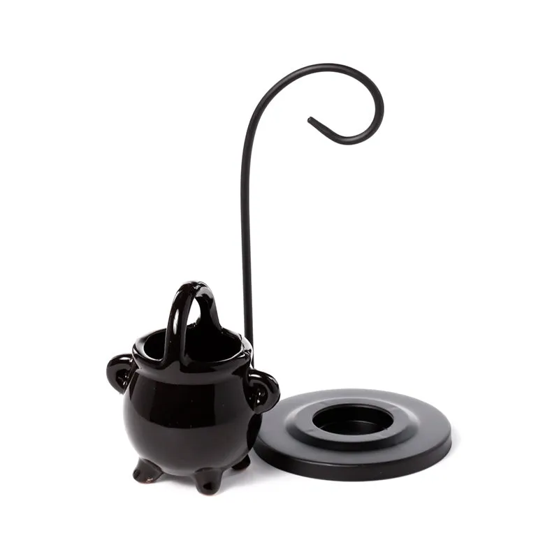 Ceramic Hanging Ceramic Oil Burner - Black Cauldron
