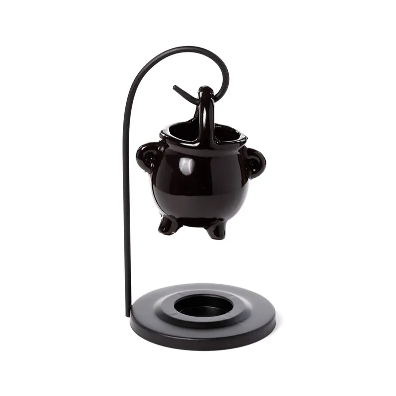 Ceramic Hanging Ceramic Oil Burner - Black Cauldron