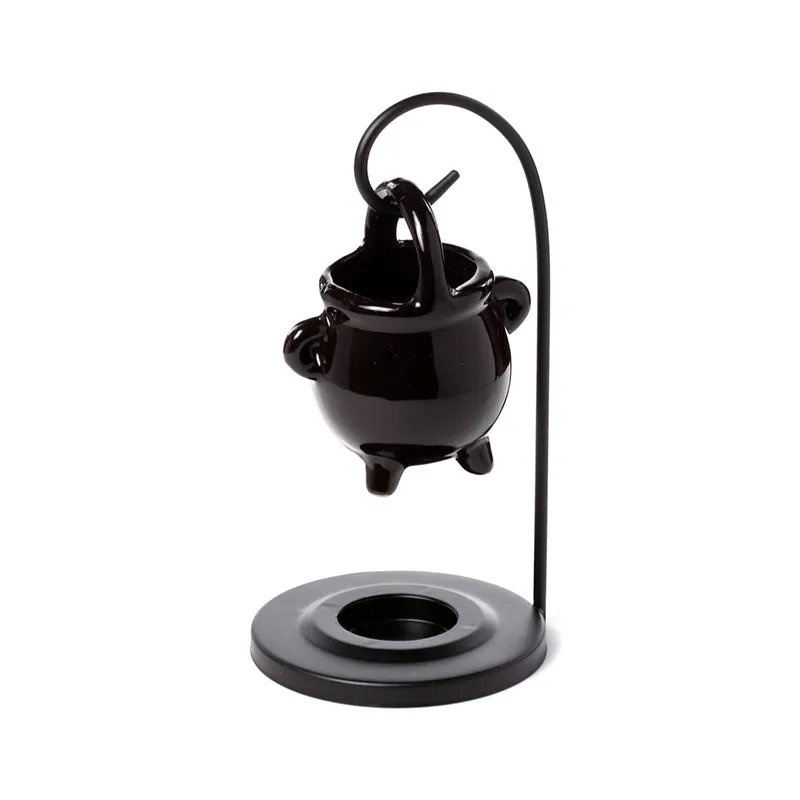 Ceramic Hanging Ceramic Oil Burner - Black Cauldron