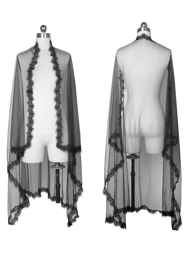 Charmian Retro Lace Brides Veil Church Chapel Mantilla Latin Mass Head Covering