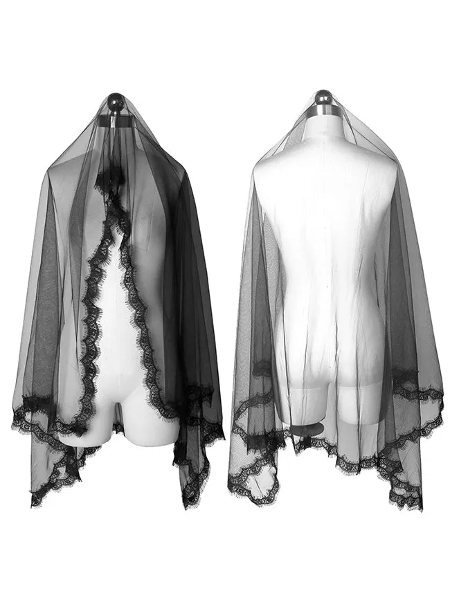 Charmian Retro Lace Brides Veil Church Chapel Mantilla Latin Mass Head Covering