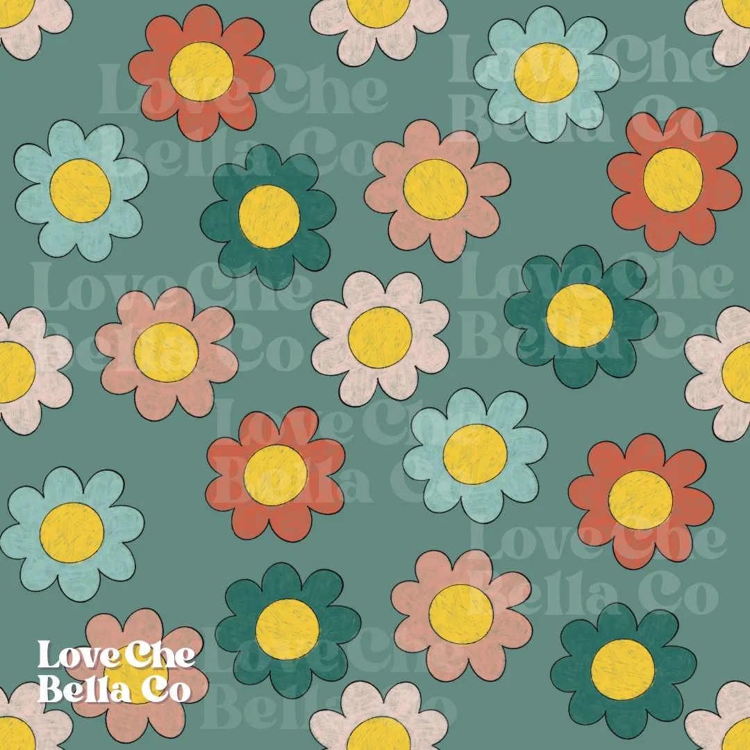 Coloring flowers - Seamless File