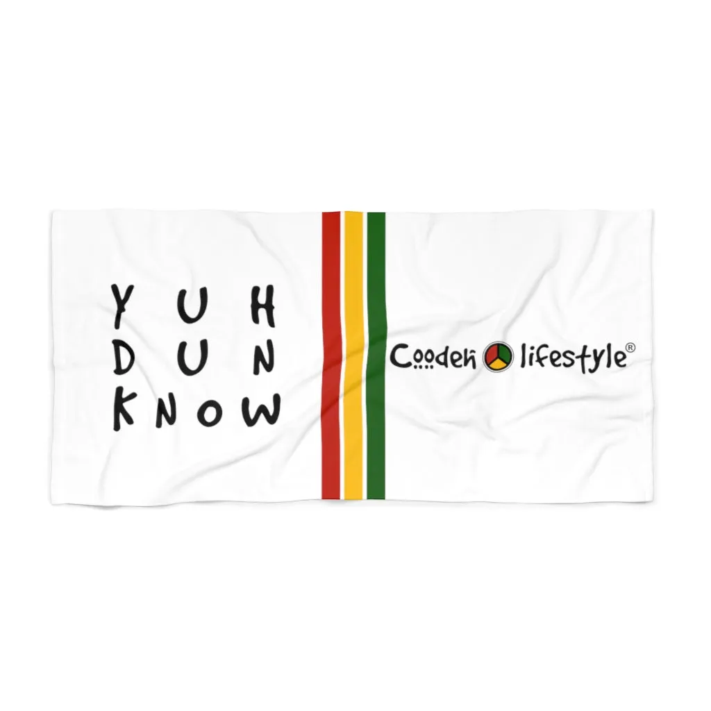 Coodeh Beach Towel (YuhDunKnow-WHT)