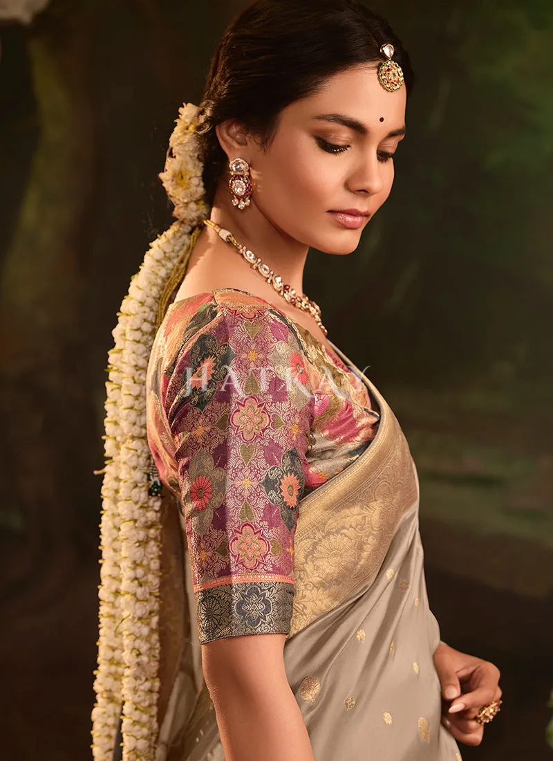 Copper Beige Traditional Saree
