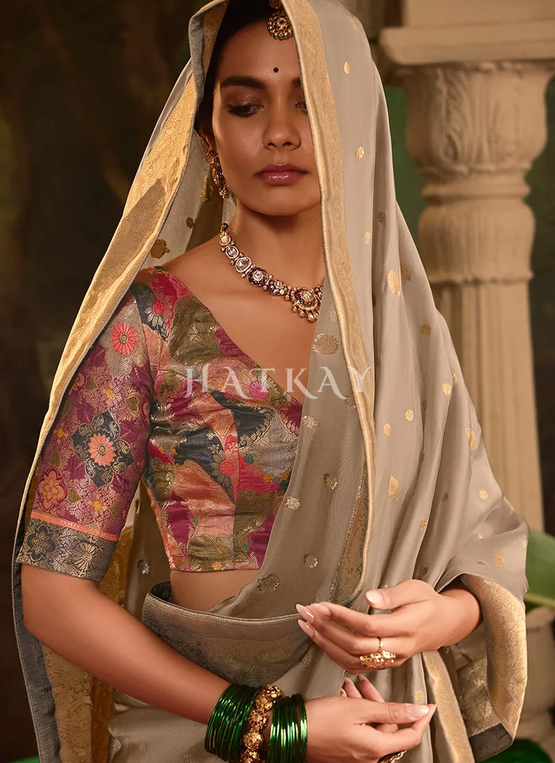 Copper Beige Traditional Saree