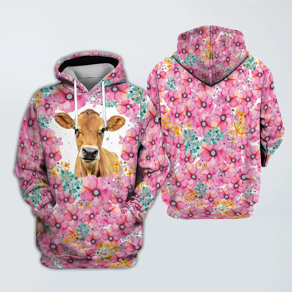 Cow Face Personalized All Over Hoodie TH1121