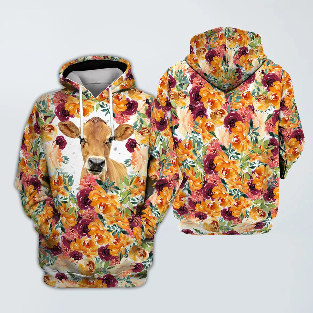Cow Face Personalized All Over Hoodie TH1121