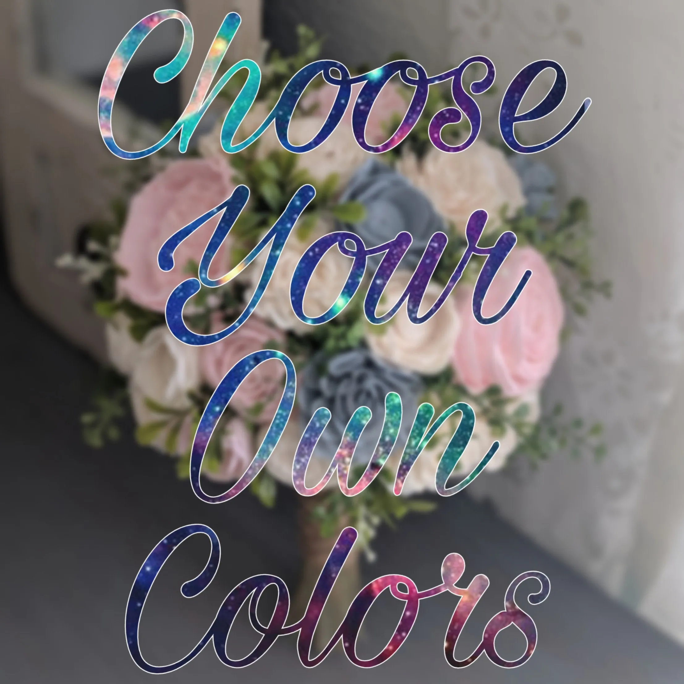 Custom Choose Your Own Colors Bouquet with Mixed Greenery