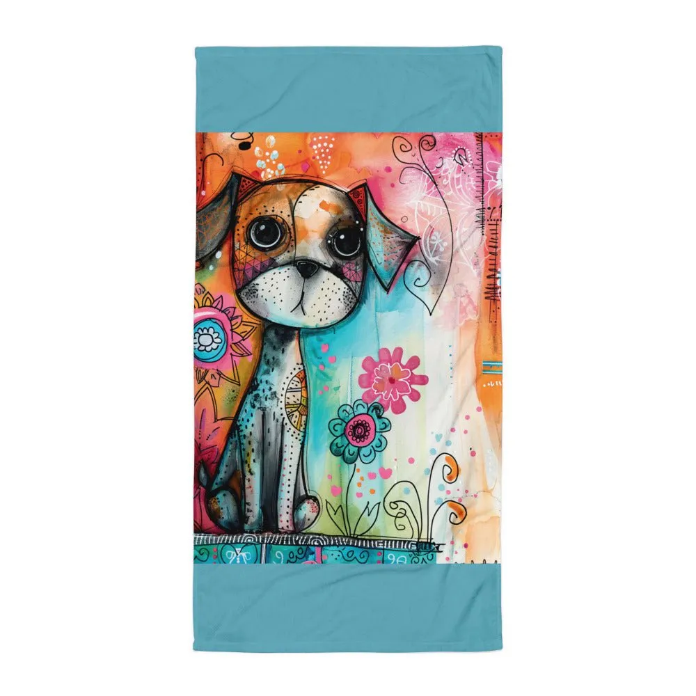 Cute Dog Beach Towel