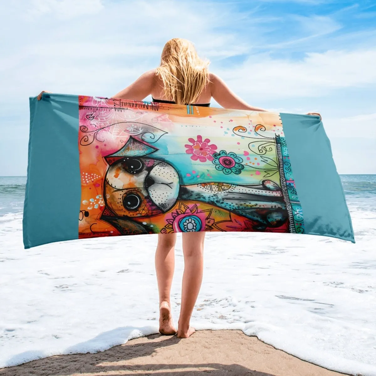 Cute Dog Beach Towel