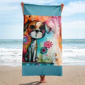 Cute Dog Beach Towel
