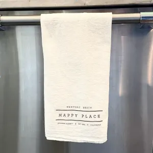 D Newport Beach HAPPY PLACE bar towel