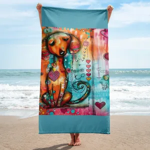 Dachshund Puppy Beach Towel