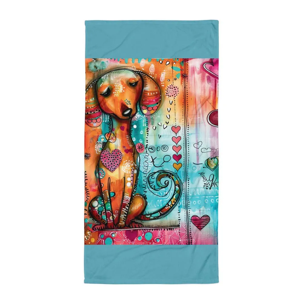 Dachshund Puppy Beach Towel