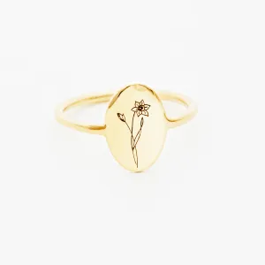 Daffodil Ring - March Flower