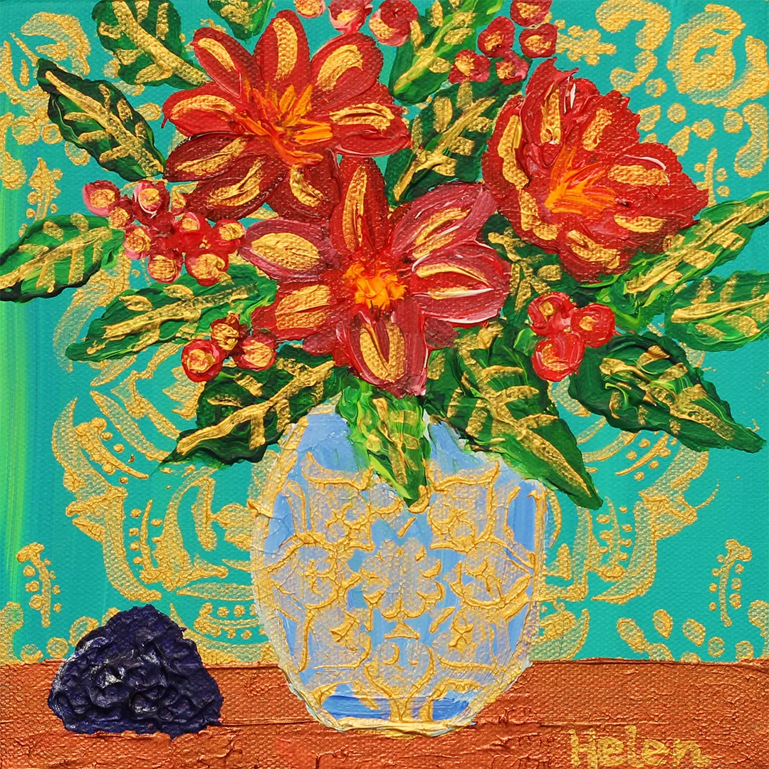 December Holly and Lapis Lazuli