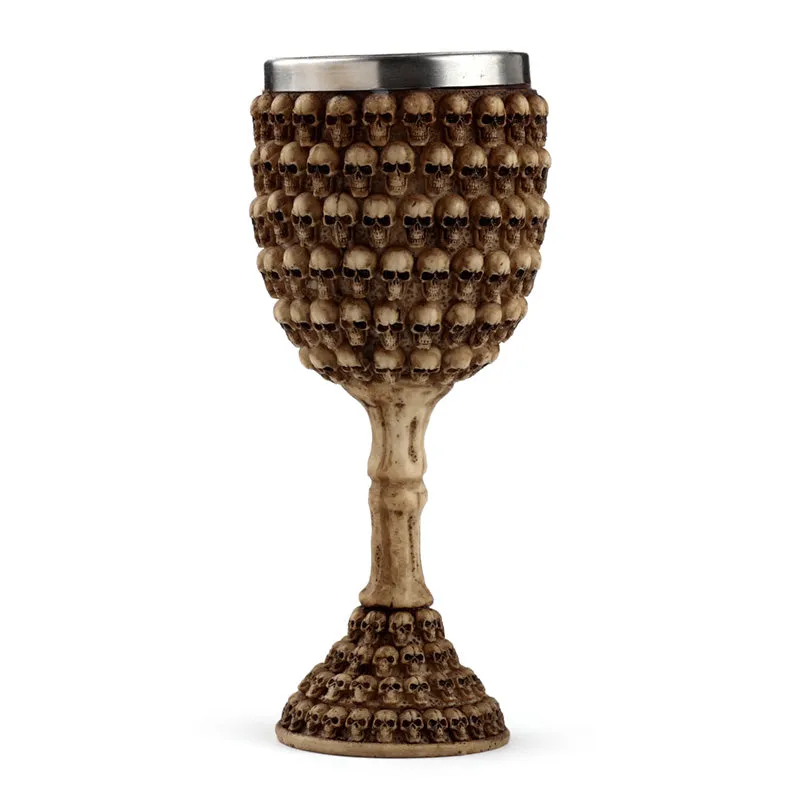 Decorative Gothic Multi Skulls Goblet