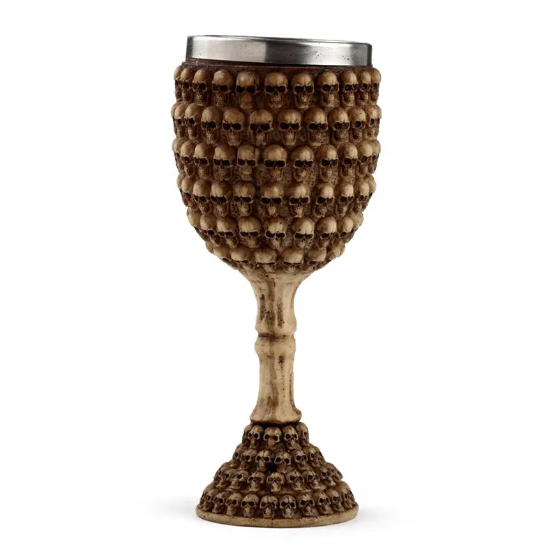 Decorative Gothic Multi Skulls Goblet