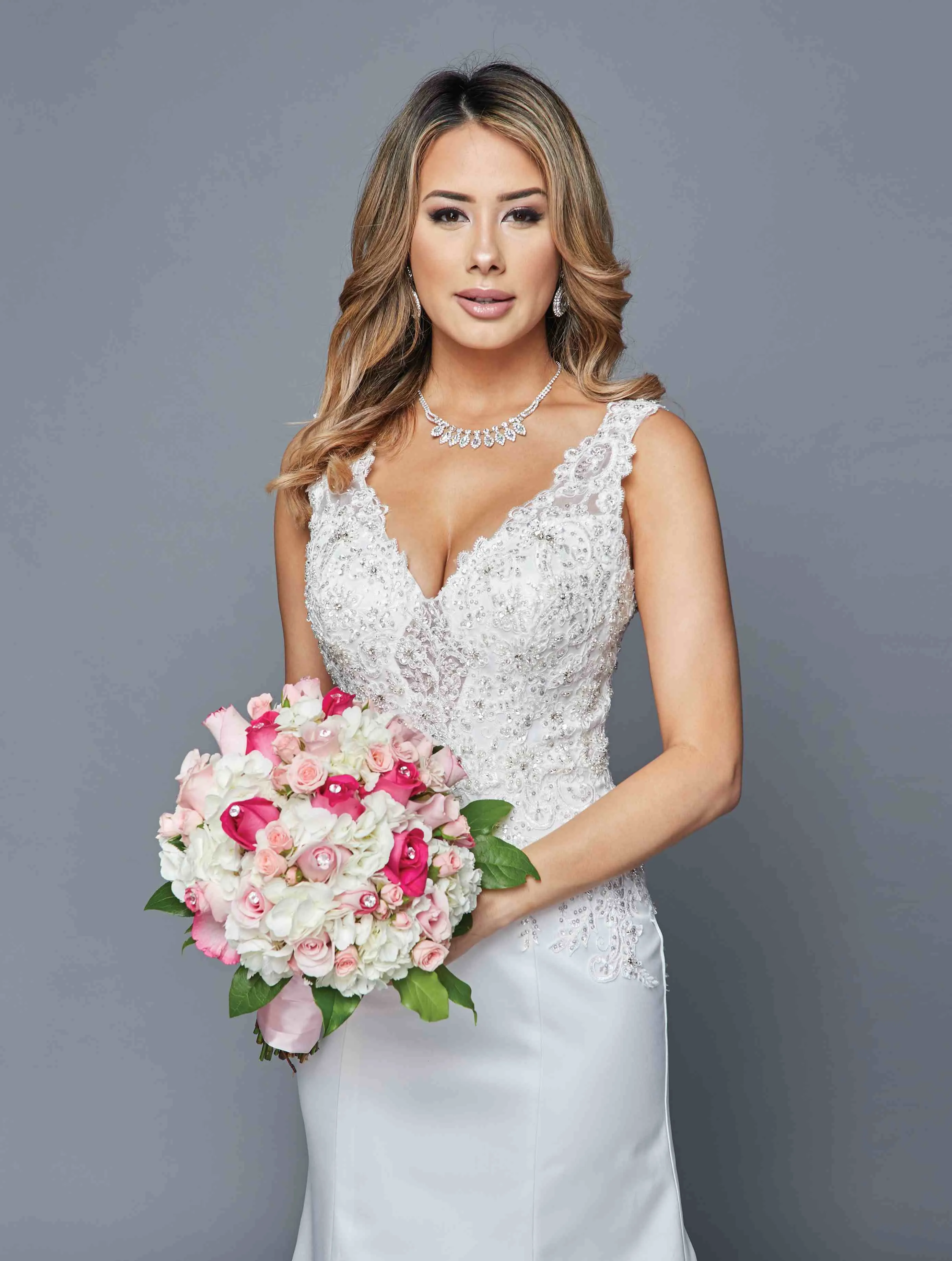 DeKlaire Bridal 410 V-Neck Mermaid Style Wedding Gown
