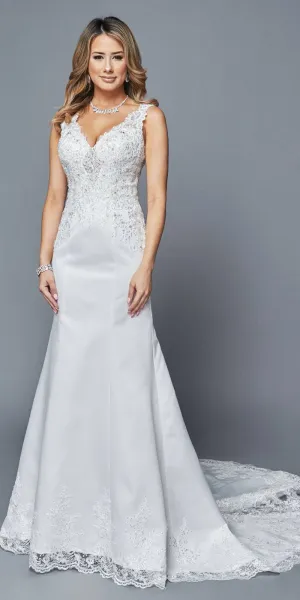 DeKlaire Bridal 410 V-Neck Mermaid Style Wedding Gown