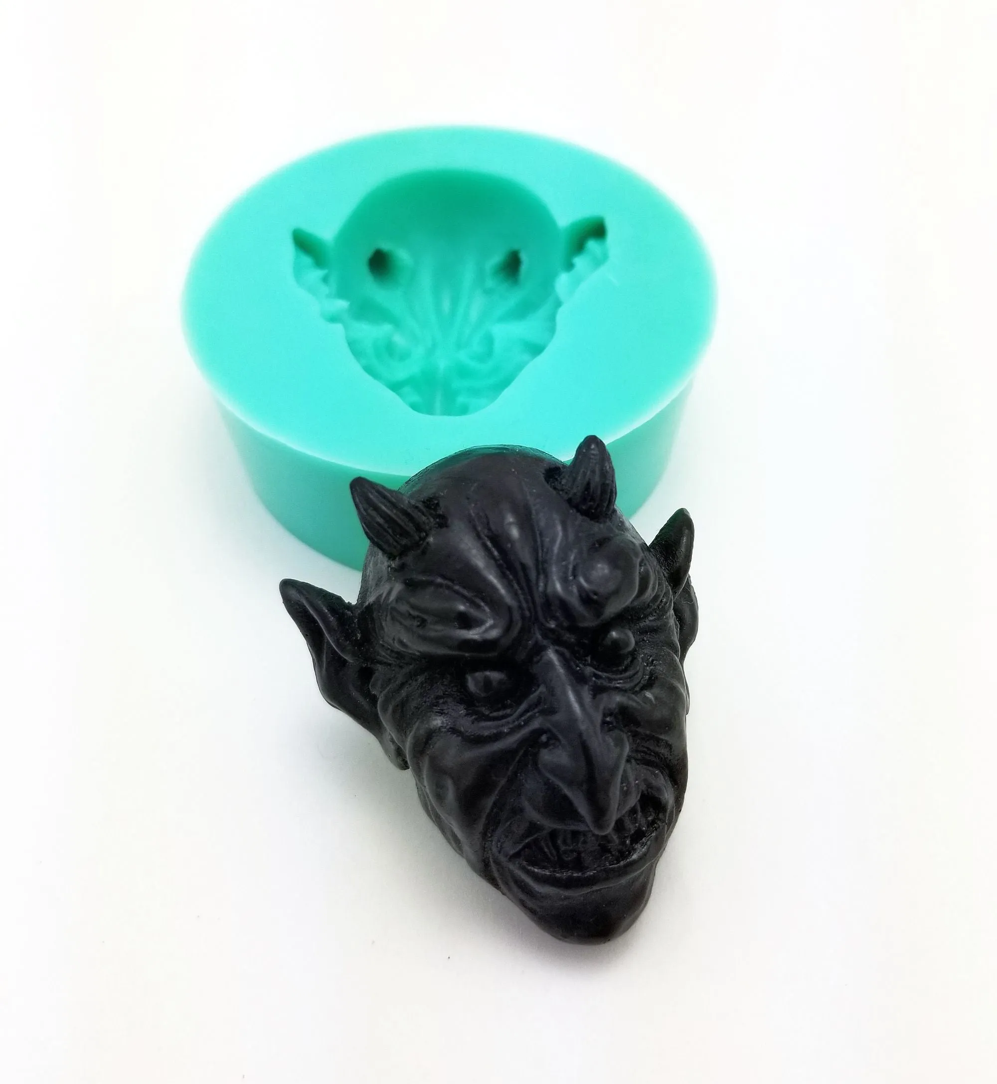 Devils Head Silicone Mold Flexible  for Crafts, Resin, Clay Fondant Chocolate.