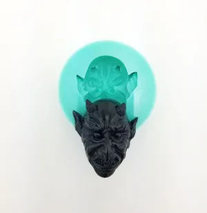 Devils Head Silicone Mold Flexible  for Crafts, Resin, Clay Fondant Chocolate.