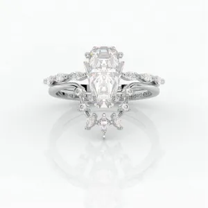 Devoted To You- Limited Coffin Cut Diamond Gothic Ring Set